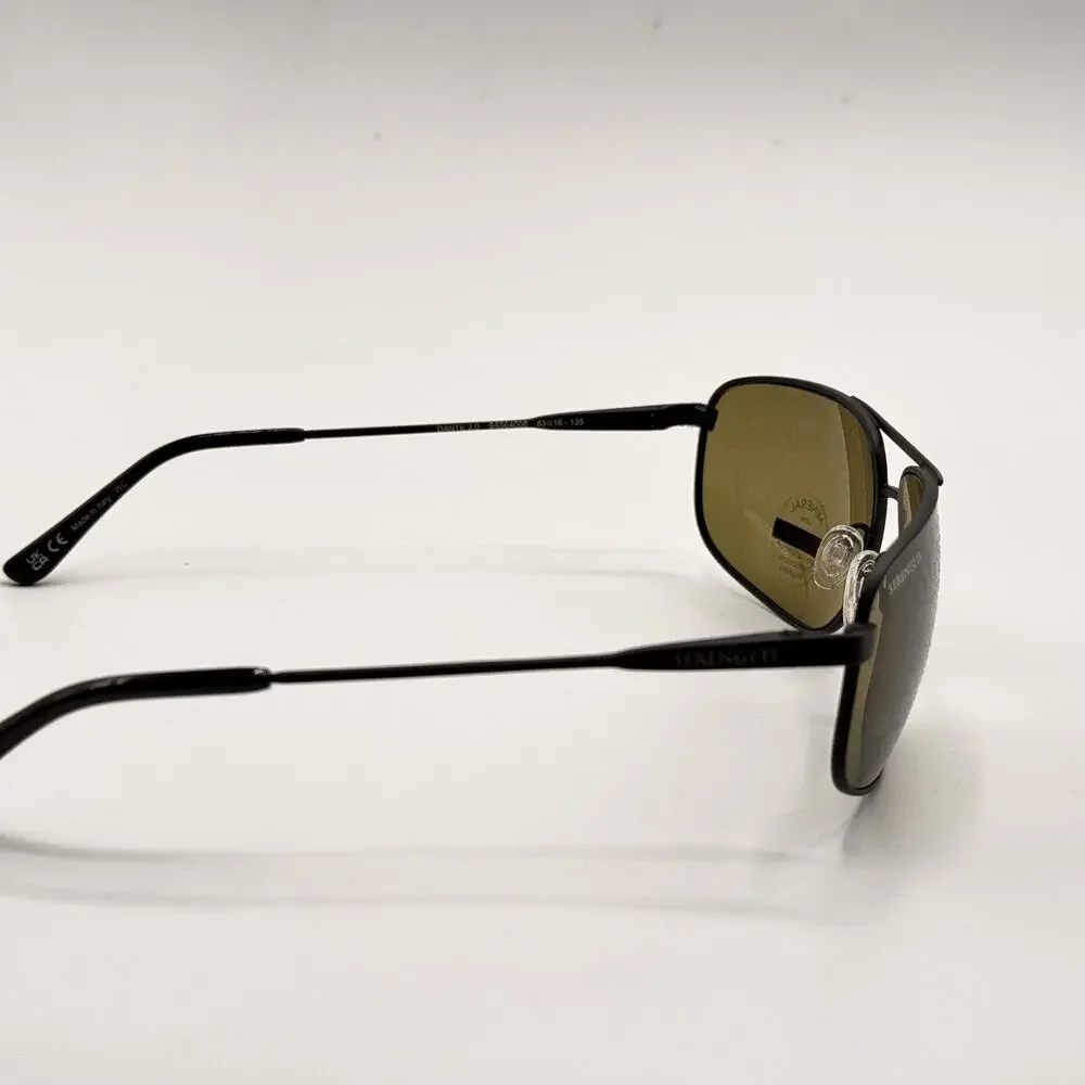 Serengeti DANTE 2.0 Sunglasses Matte Black Frame Mineral POLARIZED Lens NEW